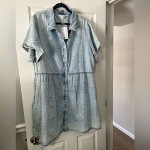 NWT LuLaRoe 2XL Ashton denim dress.